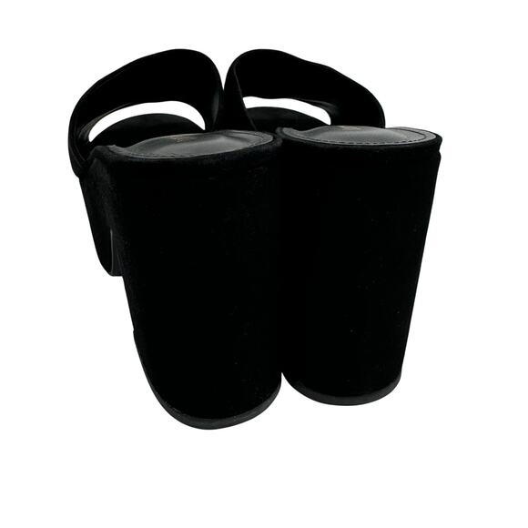 Larroudé Miso Platform Sandals Suede Black Size 10 New With Box - Picture 5 of 15